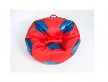 Кресло-мешок Мяч большой Экокожа красно-синее в Магнитогорске - magnitogorsk.mebel-74.com | фото