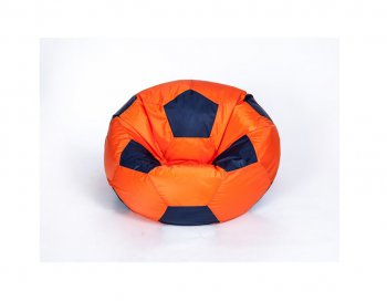 Кресло-мешок Мяч малый оранжево-черное в Магнитогорске - magnitogorsk.mebel-74.com | фото