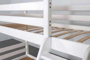 АДЕЛЬ Кровать двухъярусная с наклонной лестницей (белый) в Магнитогорске - magnitogorsk.mebel-74.com | фото