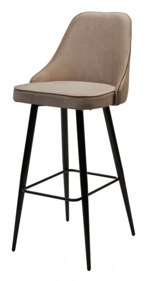 Барный стул NEPAL-BAR БЕЖЕВЫЙ #5, велюр/ черный каркас (H=78cm) М-City в Магнитогорске - magnitogorsk.mebel-74.com | фото
