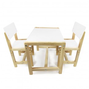 Детский растущий комплект стол и два стула  Я САМ "Лофт" (Белый, Сосна) в Магнитогорске - magnitogorsk.mebel-74.com | фото