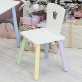 Детский стул Корона (Белый/Белый/Цветной) в Магнитогорске - magnitogorsk.mebel-74.com | фото