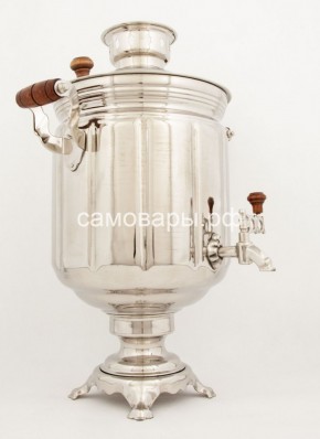 Электрический самовар из латуни на 10 л "Под серебро" в наборе №1 в Магнитогорске - magnitogorsk.mebel-74.com | фото