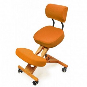 Коленный стул со спинкой Smartstool KW02В + Чехлы в Магнитогорске - magnitogorsk.mebel-74.com | фото