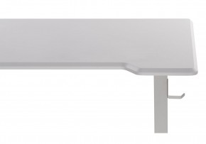 Компьютерный стол Маркос с механизмом подъема 120х75х75 белый / шагрень белая в Магнитогорске - magnitogorsk.mebel-74.com | фото