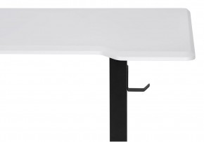 Компьютерный стол Маркос с механизмом подъема 140х80х75 белая шагрень / черный в Магнитогорске - magnitogorsk.mebel-74.com | фото