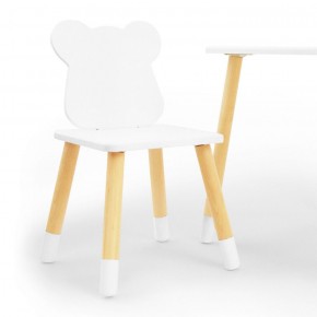 Комплект детской мебели стол и два стула Мишутка (Белый/Белый/Береза) в Магнитогорске - magnitogorsk.mebel-74.com | фото