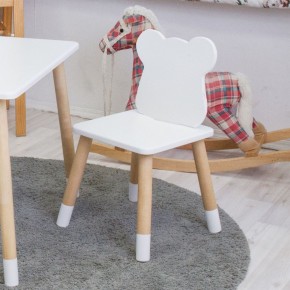 Комплект детской мебели стол и два стула Мишутка (Белый/Белый/Береза) в Магнитогорске - magnitogorsk.mebel-74.com | фото