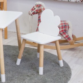 Комплект детской мебели стол и два стула Облачко (Белый/Белый/Береза) в Магнитогорске - magnitogorsk.mebel-74.com | фото