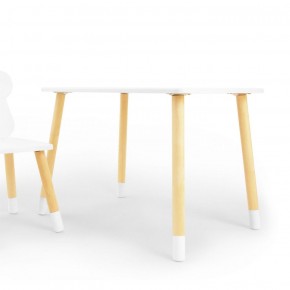 Комплект детской мебели стол и стул Корона (Белый/Белый/Береза) в Магнитогорске - magnitogorsk.mebel-74.com | фото