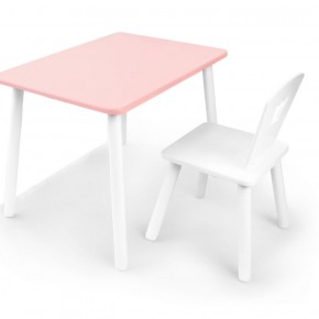 Комплект детской мебели стол и стул Корона (Розовый/Белый/Белый) в Магнитогорске - magnitogorsk.mebel-74.com | фото