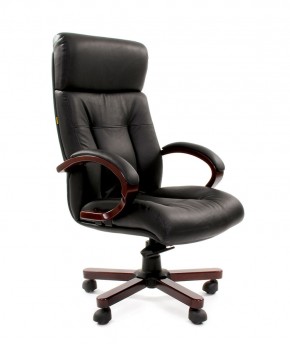 Кресло для руководителя CHAIRMAN  421 (Натуральная кожа) Черное в Магнитогорске - magnitogorsk.mebel-74.com | фото