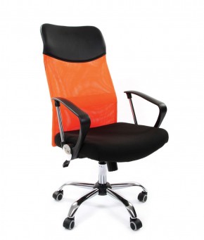 Кресло для руководителя CHAIRMAN 610 N (15-21 черный/сетка оранжевый) в Магнитогорске - magnitogorsk.mebel-74.com | фото