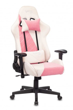 Кресло игровое Бюрократ VIKING X VIKING X PINK Fabric белый/розовый в Магнитогорске - magnitogorsk.mebel-74.com | фото
