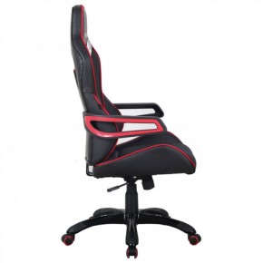 Кресло компьютерное BRABIX Nitro GM-001 (ткань/экокожа) черное, вставки красные (531816) в Магнитогорске - magnitogorsk.mebel-74.com | фото