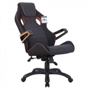Кресло компьютерное BRABIX Techno Pro GM-003 (ткань черное/серое, вставки оранжевые) 531813 в Магнитогорске - magnitogorsk.mebel-74.com | фото