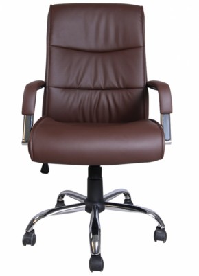 Кресло офисное BRABIX "Space EX-508" (экокожа, хром, коричневое) 531164 в Магнитогорске - magnitogorsk.mebel-74.com | фото