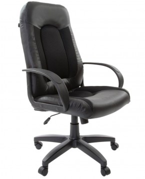 Кресло офисное BRABIX "Strike EX-525" (экокожа черная, ткань черная) 531381 в Магнитогорске - magnitogorsk.mebel-74.com | фото