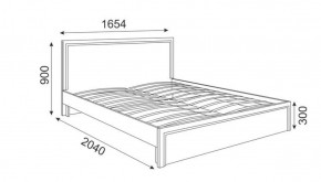 Кровать 1.6 М07 Стандарт с основанием Беатрис (Орех гепланкт) в Магнитогорске - magnitogorsk.mebel-74.com | фото