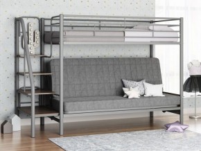 Кровать двухъярусная с диваном "Мадлен-3" (Серый/Серый) в Магнитогорске - magnitogorsk.mebel-74.com | фото
