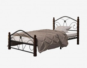 Кровать "Селена 1" Черная (900*2000) (ножки-шоколад) с коваными элементами в Магнитогорске - magnitogorsk.mebel-74.com | фото