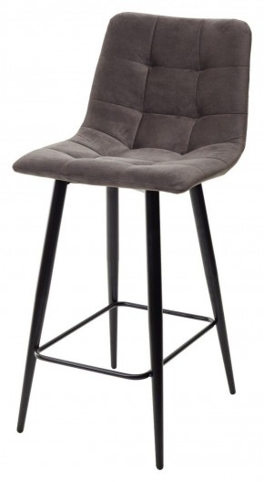 Полубарный стул CHILLI-QB графит #14, велюр / черный каркас (H=66cm) М-City в Магнитогорске - magnitogorsk.mebel-74.com | фото