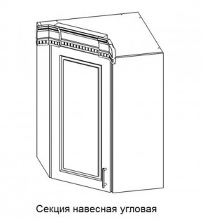 Секция навесная угловая "Верона" (600*600) в Магнитогорске - magnitogorsk.mebel-74.com | фото