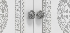 Шкаф 4-х дверный с зеркалами (12.244) Грация (белый/серебро) в Магнитогорске - magnitogorsk.mebel-74.com | фото