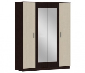 Шкаф 4х дверный с зеркалами Уют СБ-2750/1.Н (Венге/Паллада) в Магнитогорске - magnitogorsk.mebel-74.com | фото