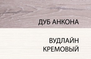 Шкаф открытый 1D, OLIVIA, цвет вудлайн крем/дуб анкона в Магнитогорске - magnitogorsk.mebel-74.com | фото