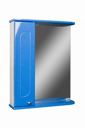 Шкаф-зеркало Радуга Синий металлик 55 левый АЙСБЕРГ (DA1129HZR) в Магнитогорске - magnitogorsk.mebel-74.com | фото