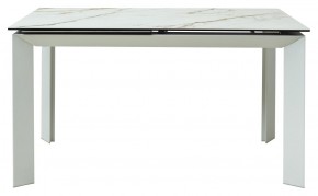 Стол CREMONA 160 KL-188 Контрастный мрамор / белый каркас, ®DISAUR в Магнитогорске - magnitogorsk.mebel-74.com | фото