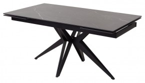 Стол FORIO 160 MATT BLACK MARBLE SOLID CERAMIC / BLACK, ®DISAUR в Магнитогорске - magnitogorsk.mebel-74.com | фото