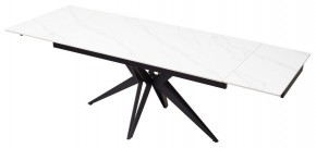 Стол FORIO 160 MATT WHITE MARBLE SOLID CERAMIC / BLACK, ®DISAUR в Магнитогорске - magnitogorsk.mebel-74.com | фото