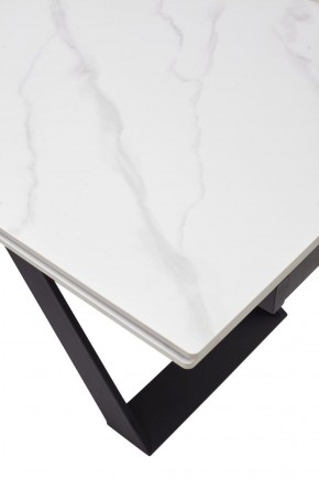 Стол LIVORNO 180 MATT WHITE MARBLE SOLID CERAMIC / BLACK, ®DISAUR в Магнитогорске - magnitogorsk.mebel-74.com | фото
