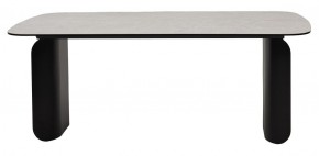 Стол NORD 200 TL-102 Бежевый мрамор, испанская керамика / черный каркас, ®DISAUR в Магнитогорске - magnitogorsk.mebel-74.com | фото