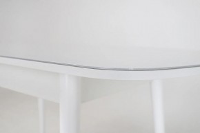 Стол раскладной со стеклом (опоры массив цилиндрический) "Хоста" в Магнитогорске - magnitogorsk.mebel-74.com | фото