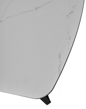 Стол RASMUS 160 TL-45 Белый мрамор, испанская керамика / черный каркас, ®DISAUR в Магнитогорске - magnitogorsk.mebel-74.com | фото
