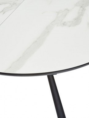 Стол VOLAND BIANCO TL-45 испанская керамика/ BLACK "белый мрамор" М-City в Магнитогорске - magnitogorsk.mebel-74.com | фото