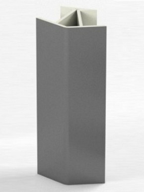 Угловое соединение для цоколя 135 гр. h100 мм (Алюминий; Венге; Дуб Сонома, Белый, Черный) в Магнитогорске - magnitogorsk.mebel-74.com | фото